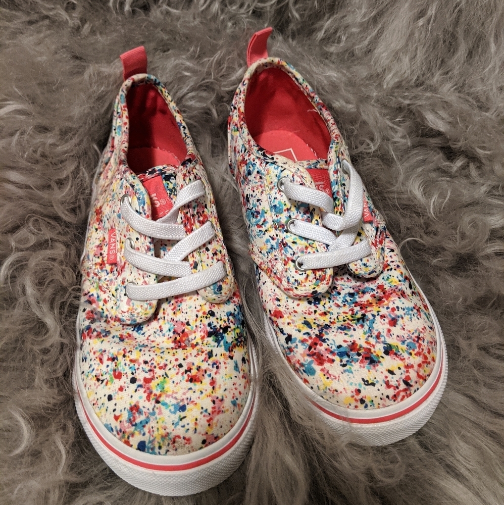 Vans girls toddler splatter paint Atwood sz 10